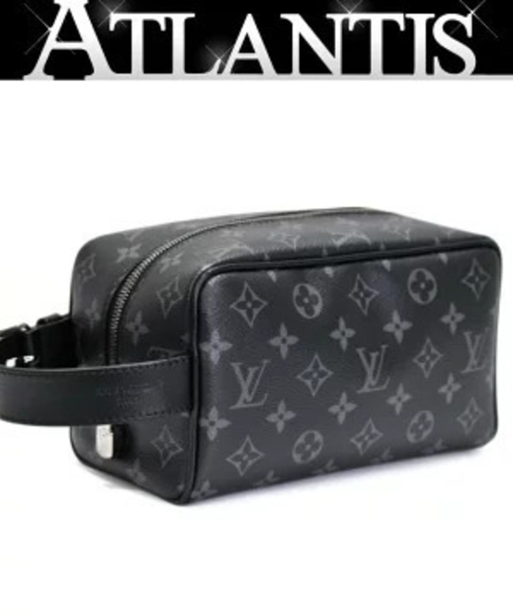 Louis Vuitton Locker Dopp handbag clutch bag Eclipse Black